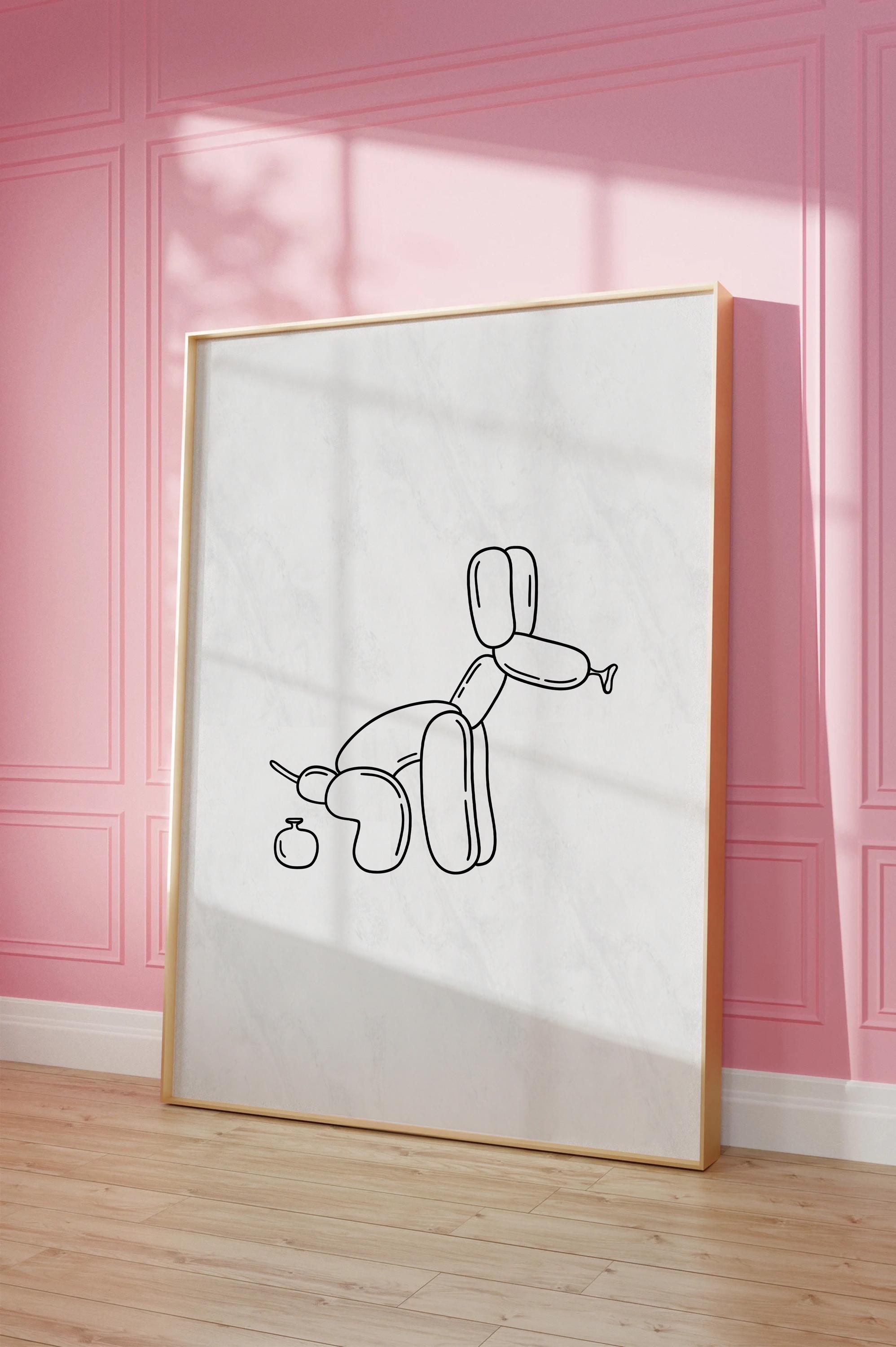 Cute Dog Pooping Art Print Bathroom Humor Wall Art Funny Poop Art Guest Bath Art Print Modern ...