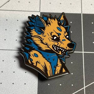 Spotted Hyena Angry Yeen Enamel Pin
