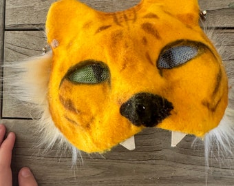 Liger therain mask felted and painted