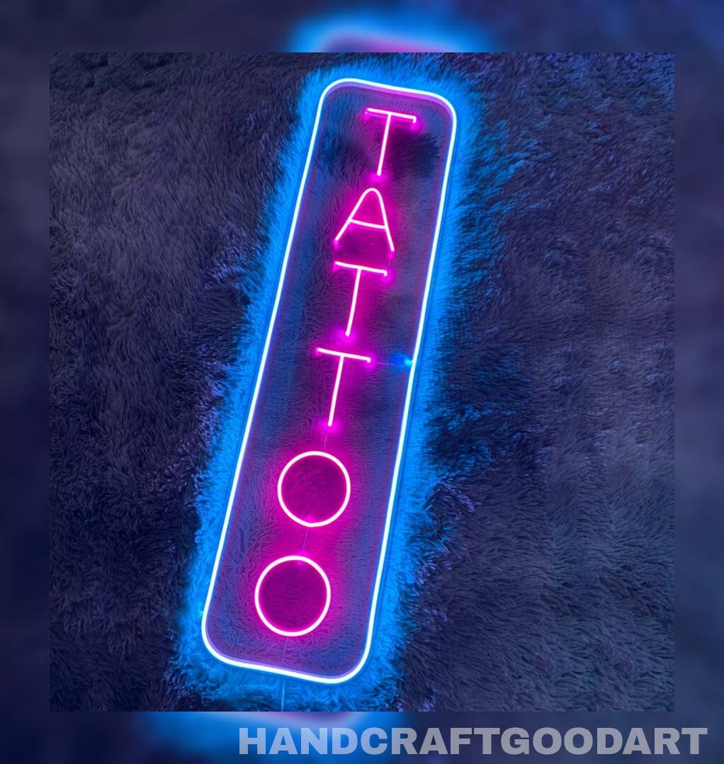 Art Deco Tattoo Neon Sign  Art deco tattoo Neon signs Tattoo signs