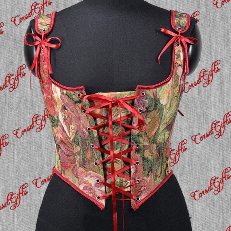 Vintage Embroidered Corset Top-Bust 38