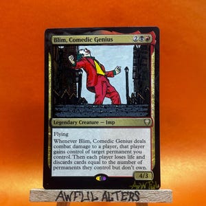 MTG Magic the Gathering Card Blim, Genio Comico Dipinto a Mano Alter Art il Joker