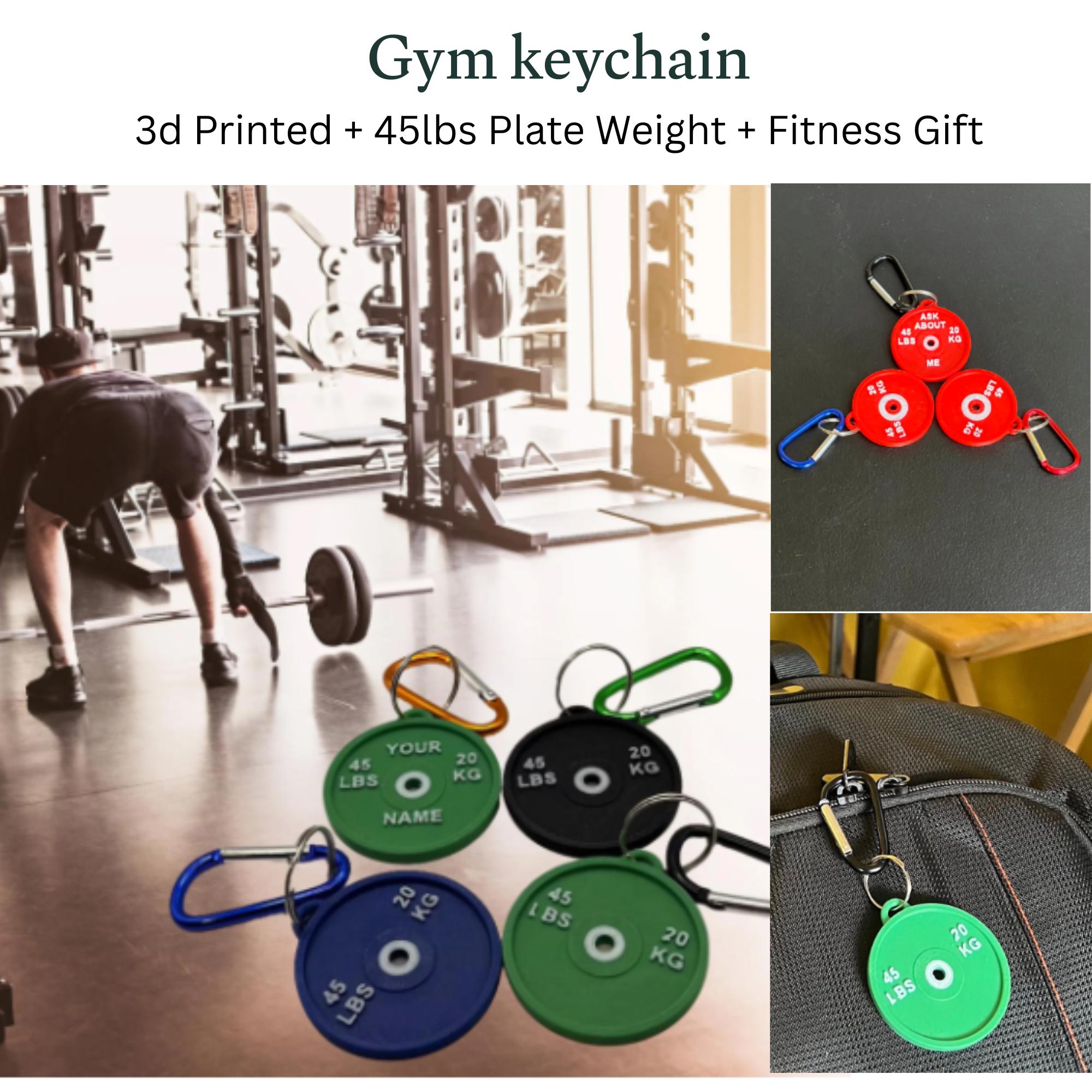 Customize Your Own Gym Keychain, Personalized Keychain 45lbs Plate ...