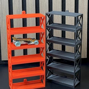 3D Hot Wheels Vertical Display Stand, Wall-Mounted Storage Rack Holds Multiple Diecast Cars, Space-Saving Organizer for Kids Collectors Gift
