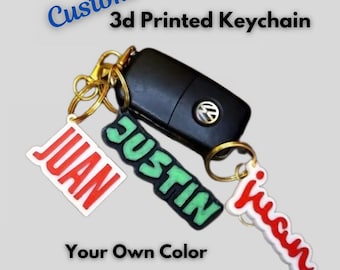 Custom 3D Printed Keychain - Custom Key Chain - Name Keychain - Custom Key Ring - 3D Printed Name - Custom Name Keychain - Backpack Tag