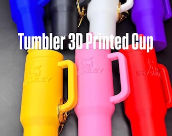 Mini Stanley Inspired Tumbler Chapstick Holder Keychain 3mf File for 3D Printing,Mini Tumbler Chapstick Holder Keychain 3MF File,3d keychain