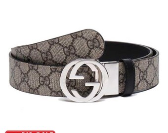 Men's Belt White/Brown