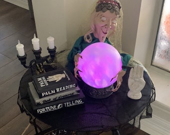 Animated Palm Reader Fortune Teller Table Decor with table