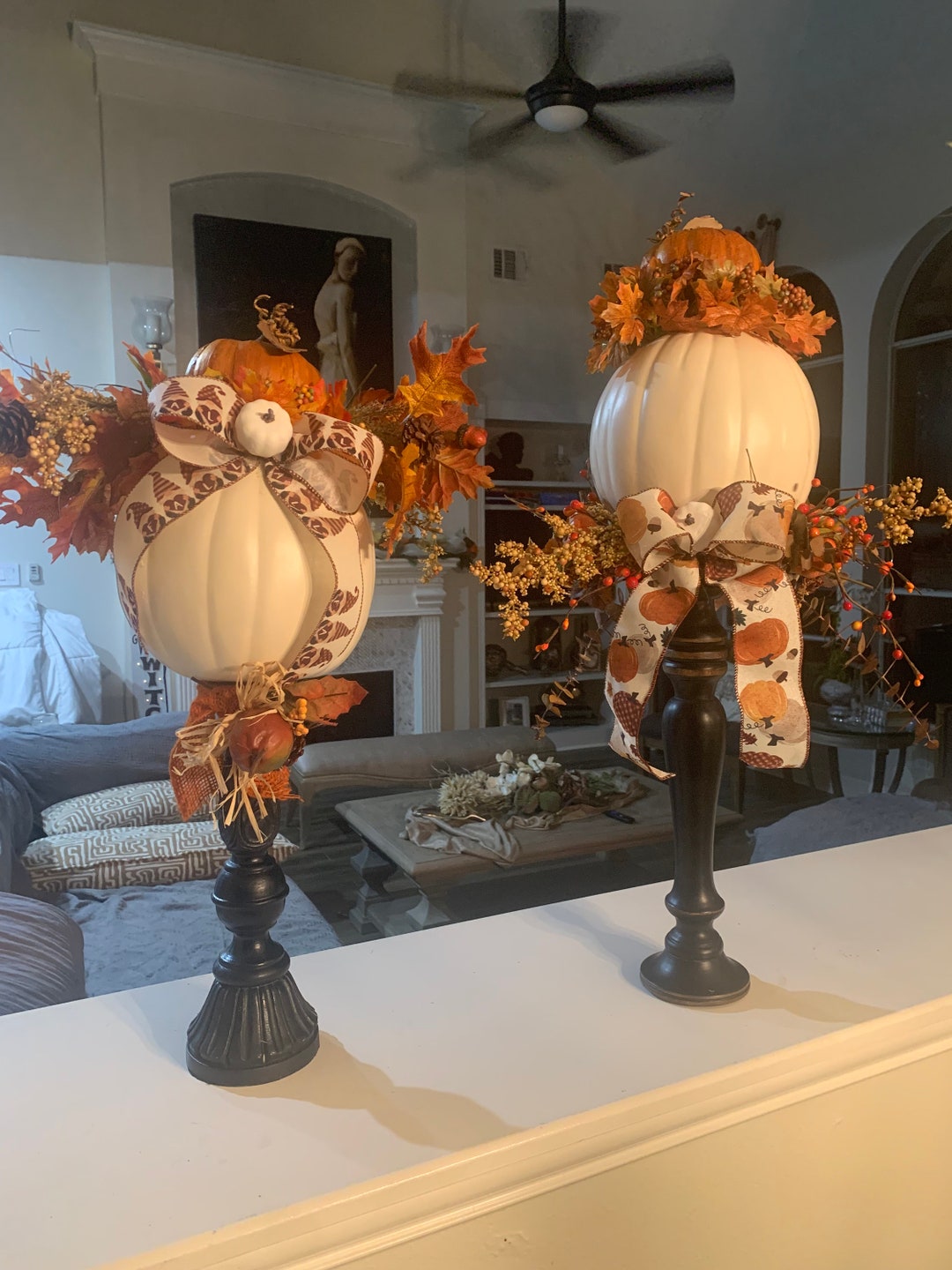 Set of Beautiful Pumpkin Fall Decor Etsy
