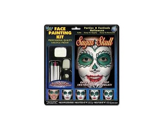 Sugar Skull Face Paint Kit Washable Halloween Costume Makeup