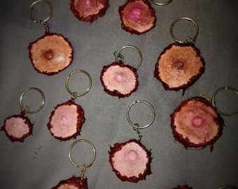 BEST SELLER!!  Severed Nipple Keychains - Ed Gein Collection