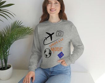 Sudadera De Viaje Modo Avión, Camisa De Vacaciones, Camisa De Viaje Aventura, Camisa Amante De Viaje, Camisa Explorador Del Mundo, Sudadera De Viaje