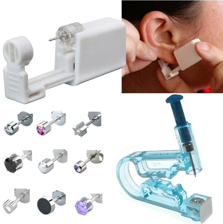 1/2/4pcs Ear Piercing Kit Disposable Self Piercing Machine Etsy UK