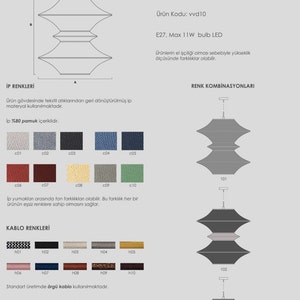 Op de afbeelding: Een drielaagse hanglamp met een modern ontwerp. De lamp is gemaakt van gerecyclede textielmaterialen en heeft een katoengehalte van 80%. De lamp is verkrijgbaar in verschillende kleuren en heeft een diameter van 50 cm, een breedte van 51,5 cm en een hoogte van 100 cm.