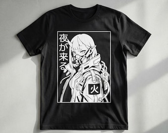 Cyberpunk Anime Girl T-Shirt - Japanese Streetwear Graphic Tee