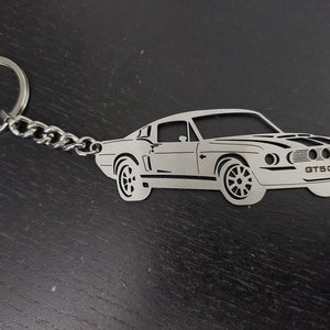 Ford Mustang Shelby GT Key chain medical steel key ring
