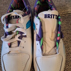 Vintage Brittania weiße Lederschuhe 6.5 Powerphase Calabasas Sneakers 80er Jahre 1987