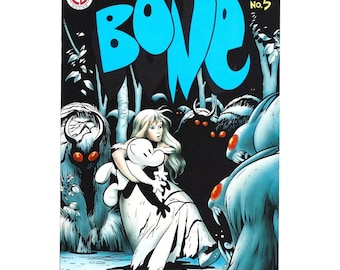 BONE #5 F, 2nd Print, Jeff Smith, Cartoon Books Comics 1992 Stock Image