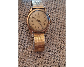 RARE! 1950's Diamond Head Men's VULCAIN Cricket Alarm Wristwatch