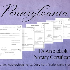 Custom Notary Certificates, Loan Signing, Jurats, Acknowledgements, Copy Certificate, Texas, forms