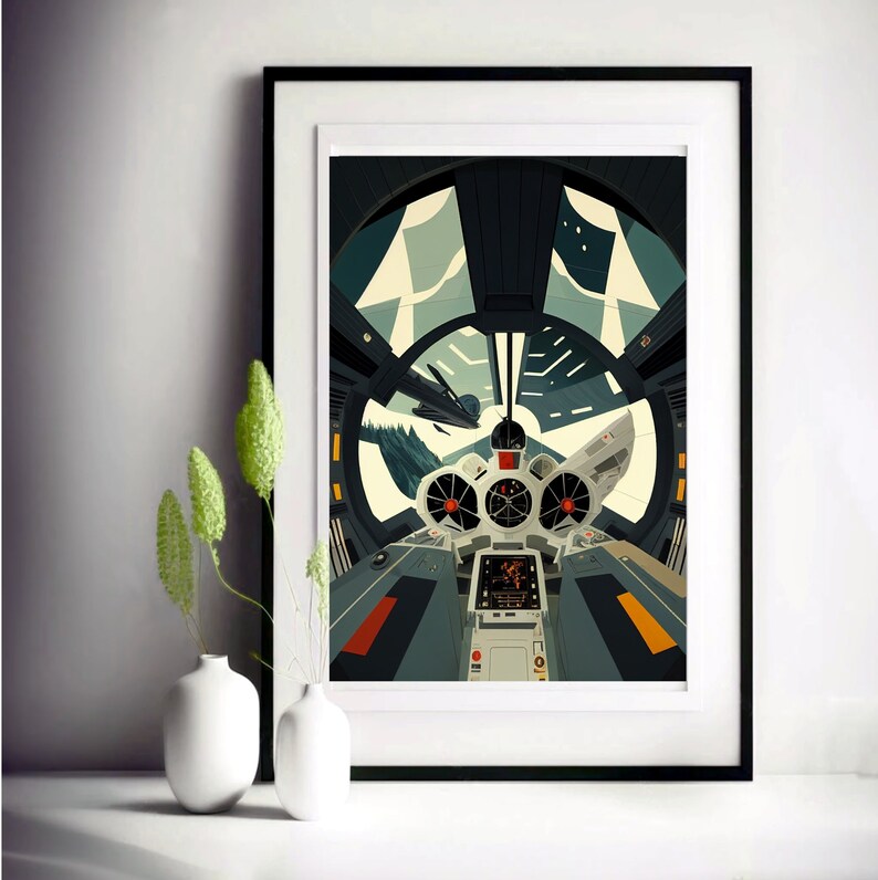 Tie Fighter Cockpit Digital Wall Art Etsy Shop Wall Decor Etsy