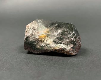 Polished Garden Quartz Crystal Freeform: Scenic Lodolite from Brazil