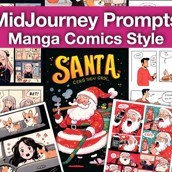 Guía de creación de cómics a mitad del viaje: manga japonés y estilos americanos, impresión digital, indicaciones de cómics y dibujos animados, arte de IA, arte de IA de estilo lindo