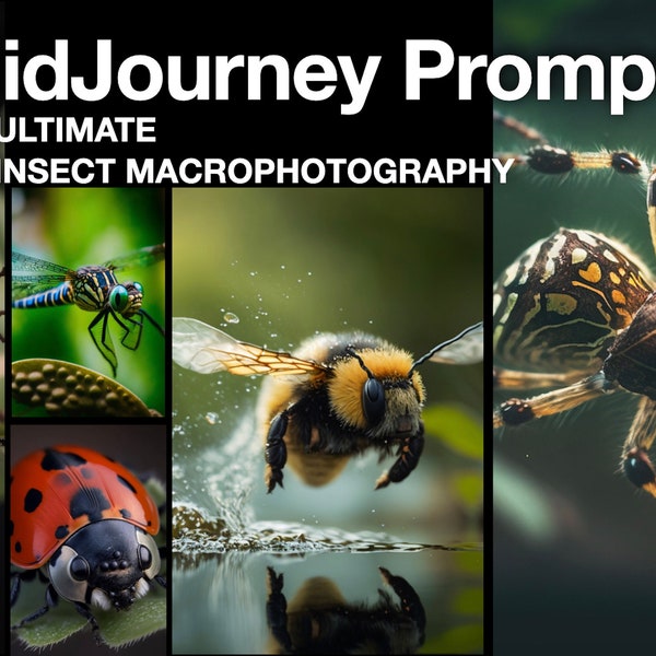Ultimate Midjourney Prompt Professional High Quality Insects MacroPhotography, Stock photo, Tested & Customisable, Best Midjourney Prompts