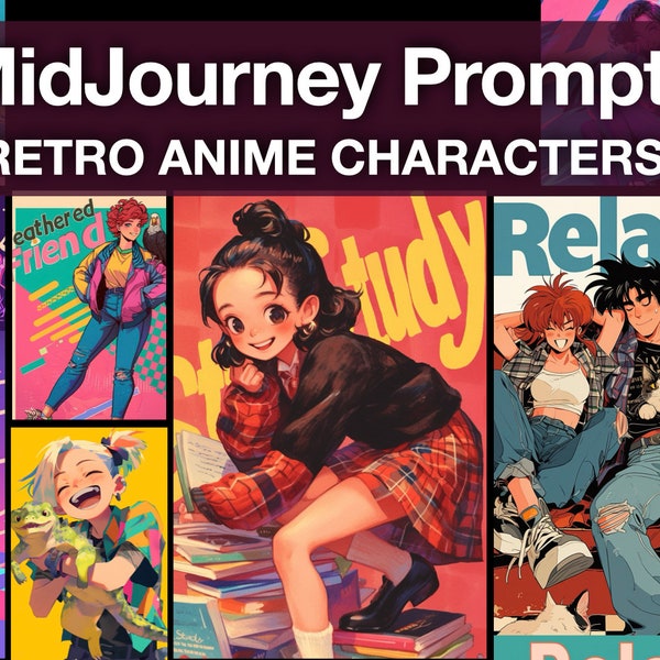 Midjourney Prompt Professional High Quality Retro Anime Manga Poster Creator Best AI Art, Tested & Customisable, Best Midjourney Prompts