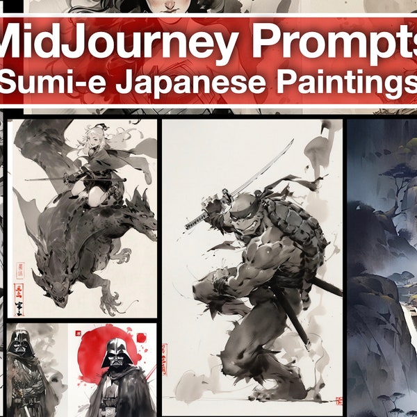 Midjourney Prompt Professional High Quality Sumi-e Japanese Paintings Creator, Chinese art, Tested and Customisable, Best Midjourney Prompts