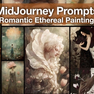Midjourney V7 Romantic Art Guide: AI Painting Prompts, Ethereal Techniques (Digital Print)