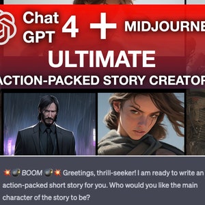 ChatGPT Midjourney Prompts Generator Action Story Creator AI Graphic Novel, GPT-4 prompts Tested and Customisable, Best Midjourney Prompts