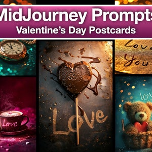 Cartes postales photoréalistes de haute qualité pour la Saint-Valentin, photographie IA, testée et personnalisable, meilleures invites à mi-parcours