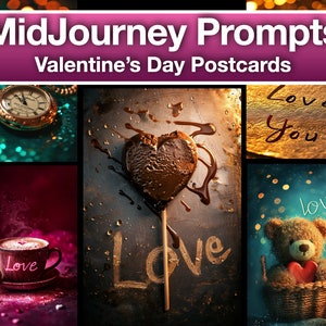 Midjourney Prompt High Quality Valentine's Day Photorealistic Postcards, AI photography, Tested and Customisable, Best Midjourney Prompts