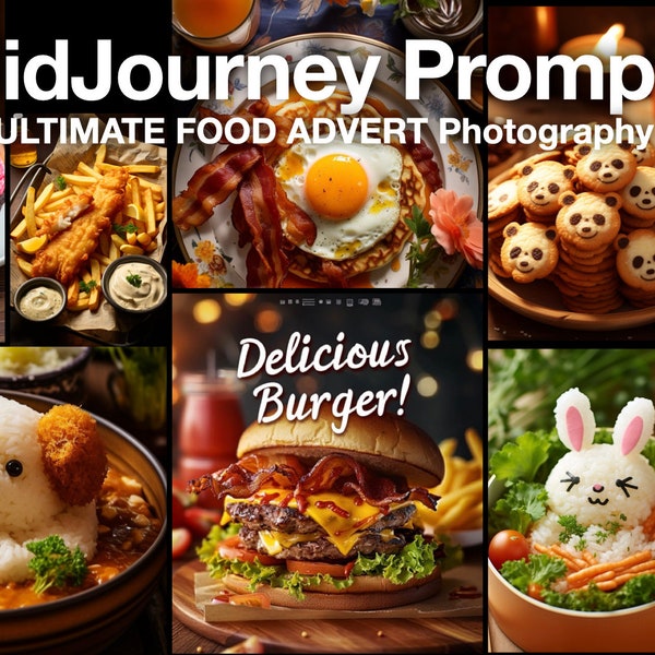 Midjourney AI Guide: Realistic Food Art, Digital Print Mastery, Poster & Advertisement Designs, Delicious Food Prompts Culinary Artistry