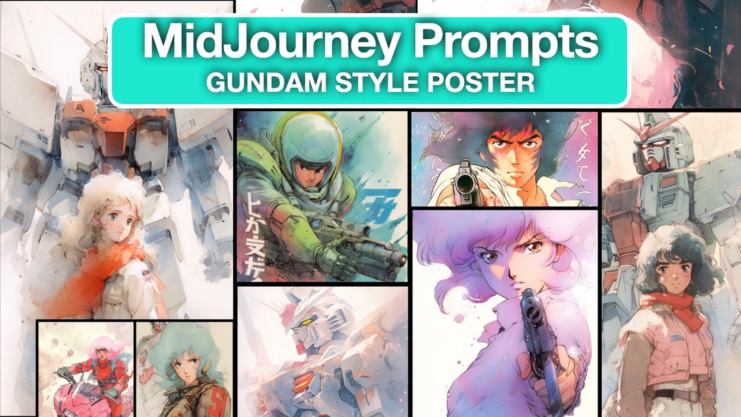 Midjourney Best AI Gundam Manga Art Guide: Retro Anime Prompts, Digital ...