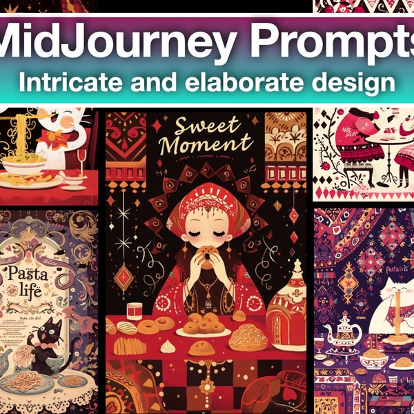 Midjourney Elaborate Intricate Illustration Guide, AI-Generated Mediterranean Middle Eastern Art Style Design, AI Arabic Art Prompt Mastery