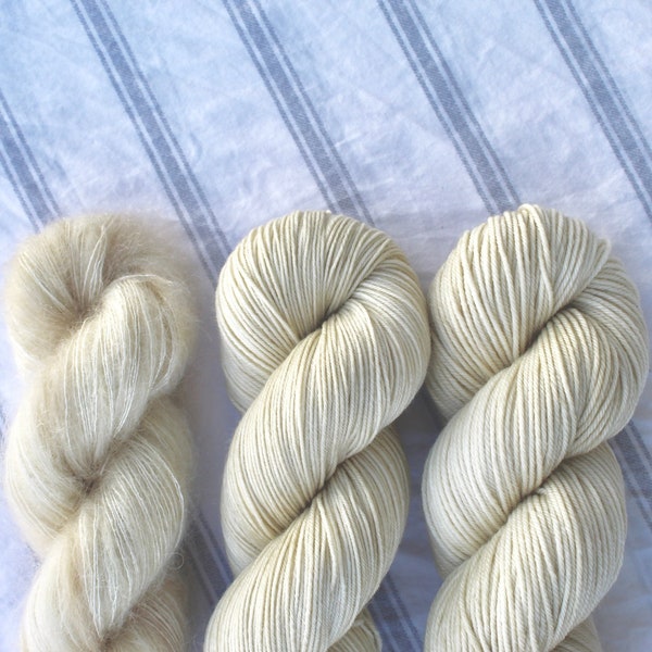 Vanilla Sweet Cream - Fast Food Coffee Collection MADE TO ORDER Hand Dyed Luxury Superwash Yarn - Fingering/Sock, Dk, and Mohair Weight