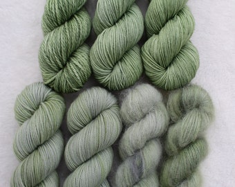Moss - I Lichen You A Lot Collection - Indie Hand Dyed Yarn Skein - Fingering, DK, Bulky, Suri, Mohair, Non Superwash