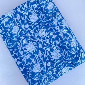 lot van boho bloemenblokprintstof – handgestempelde katoenen stof voor doe-het-zelfprojecten en kleding