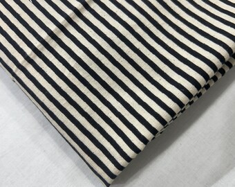 Indian Stripe Cotton Fabric – Lightweight Woven Fabric for DIY Sewing Projects