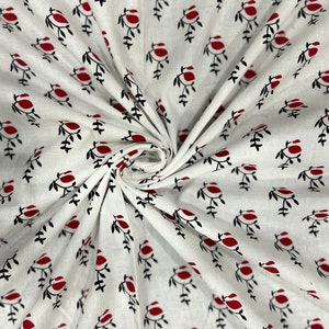 100% organic cotton hand block print fabric,pure soft cotton fabric dressmaking fabric , crafting fabric, summer dress fabric