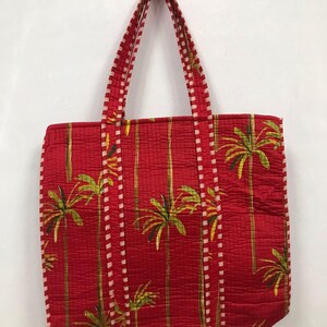 Handmade Quilted Cotton Tote Bag: Patchwork Design