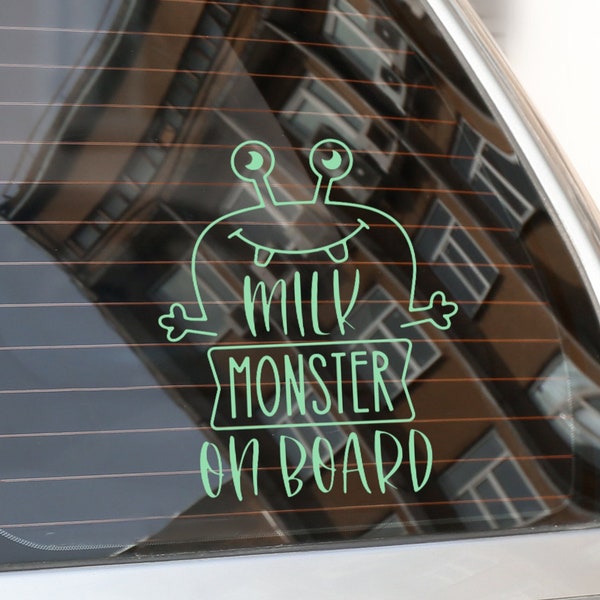 Milk Monster On Board Car Window Sticker Deccal