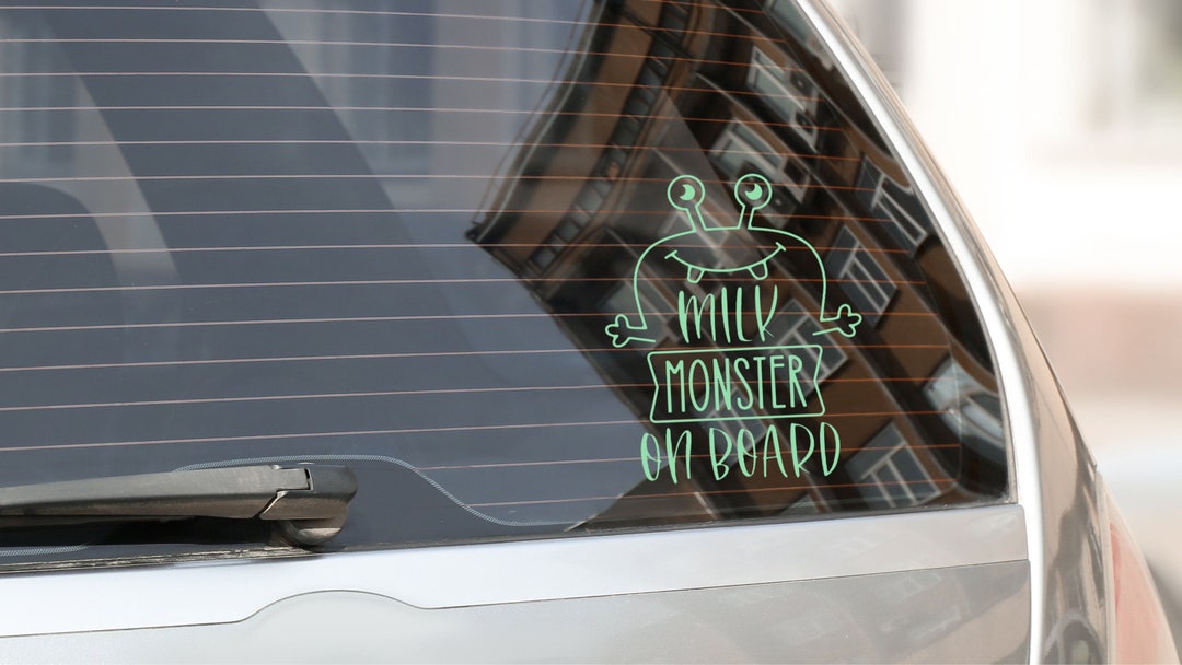 Milk Monster on Board Car Window Sticker Deccal Etsy