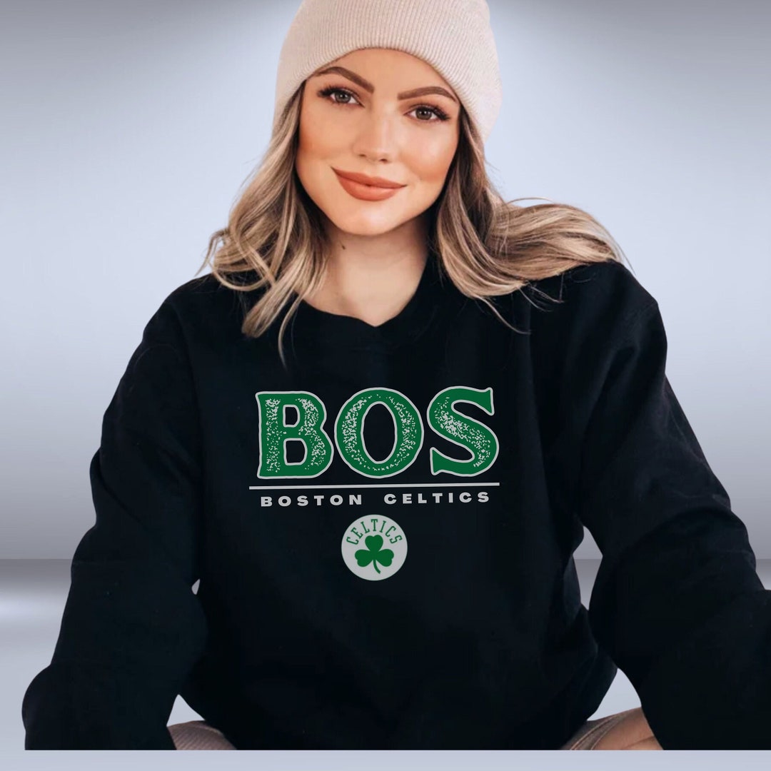 Retro Vintage Boston Basketball Crewneck Sweatshirt, 90s Celtics
