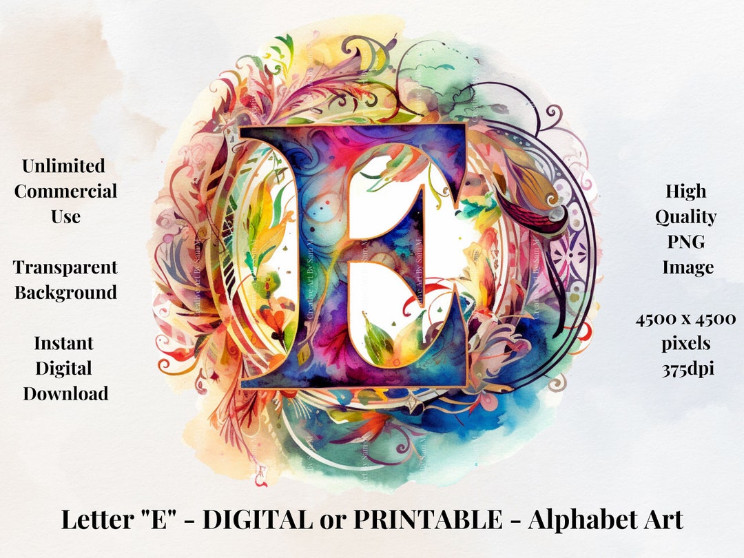 Printable Clipart Letters Boho Alphabet Letter Stickers - Etsy