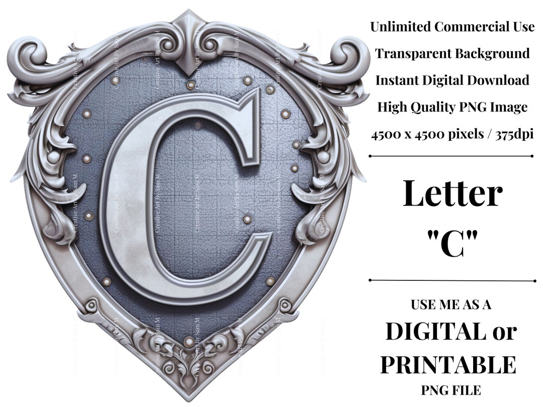 Letters Clipart PNG Medieval Monogram Font Medieval Alphabet - Etsy