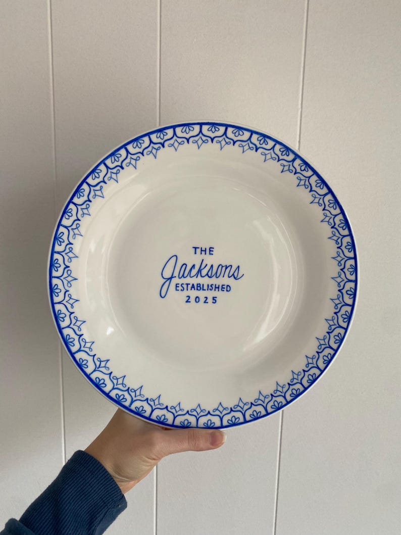 Customizable Hand-Painted Plate | Wedding/Anniversary Gift | Decorative Plate