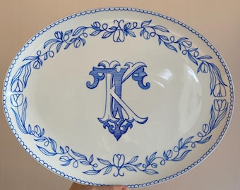 Wedding Crest Decorative Hand-Painted Personalized Platter